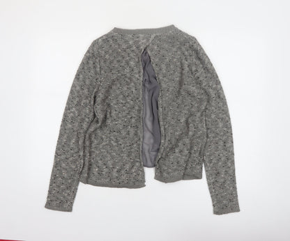La Redoute Women’s Grey Open Front Cardigan UK 12 Acrylic Knit