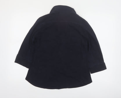 The White Company Women’s Blue 3/4 Sleeve Cotton Button-Up Tunic Size 12