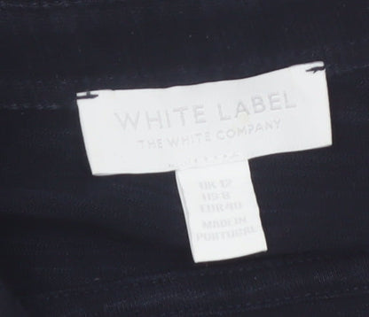 The White Company Women’s Blue 3/4 Sleeve Cotton Button-Up Tunic Size 12