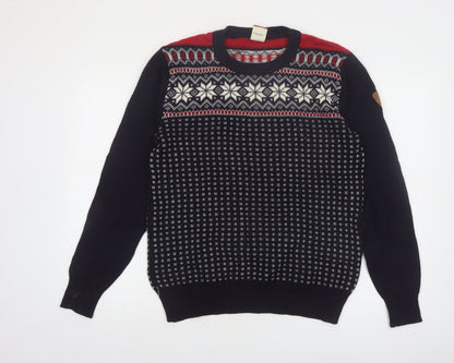 Dale of Norway Men's Blue Fair Isle Merino Wool Pullover Jumper S