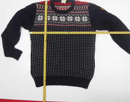 Dale of Norway Men's Blue Fair Isle Merino Wool Pullover Jumper S