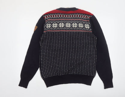 Dale of Norway Men's Blue Fair Isle Merino Wool Pullover Jumper S