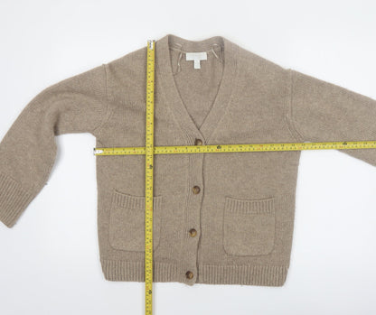 The White Company Women’s Beige Merino Wool Cardigan Size 8