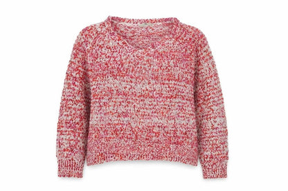 Tu Women’s Red Knit Jumper Size 16 Acrylic Polyester V-Neck