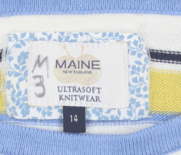 Maine New England Women's Multicoloured Stripe Jumper Size 14