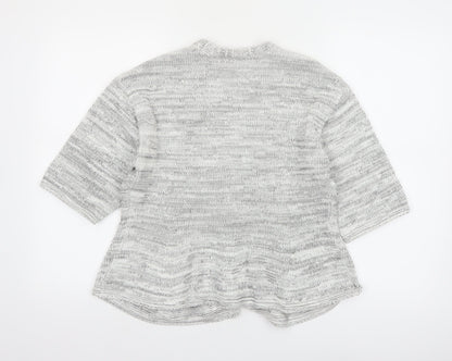 Marks and Spencer Womens Grey Knit 3/4 Sleeve Cardigan M