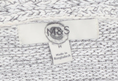 Marks and Spencer Womens Grey Knit 3/4 Sleeve Cardigan M