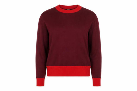 La Redoute Women Red Crew Neck Knit Pullover Jumper Medium
