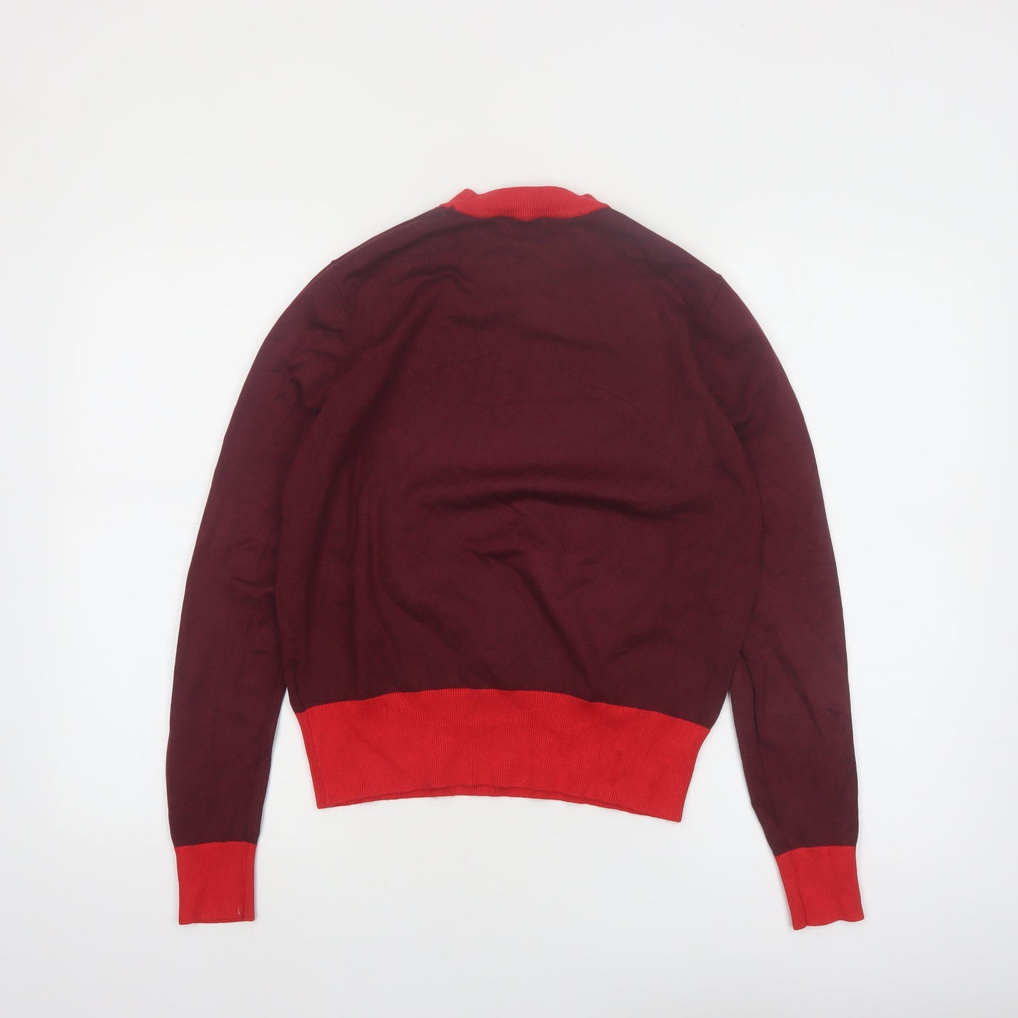 La Redoute Women Red Crew Neck Knit Pullover Jumper Medium
