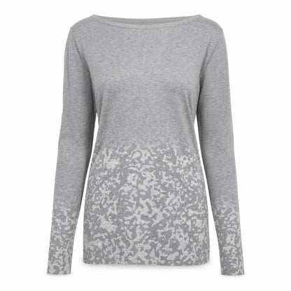 Mint Velvet Women’s Grey Animal Print Knit Jumper Size 8