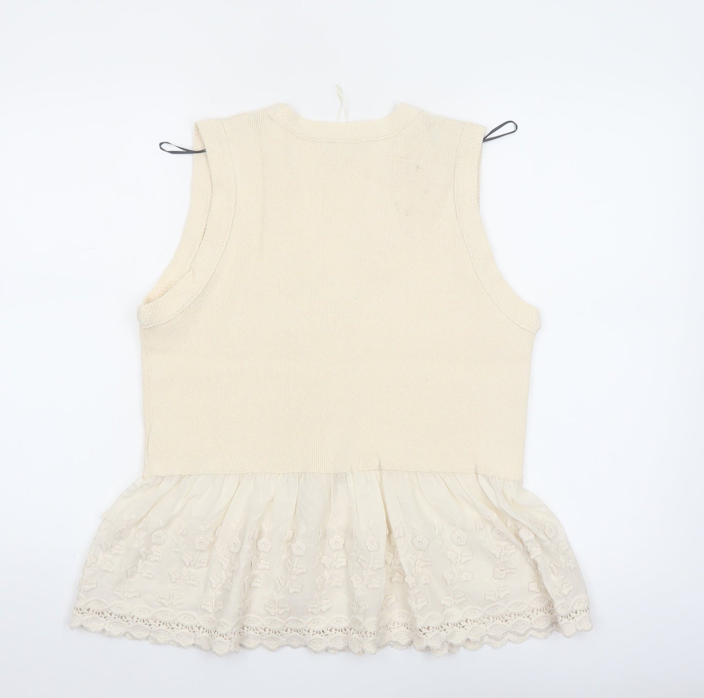 Marks and Spencer Women’s Ivory Sleeveless Tunic Blouse Size M