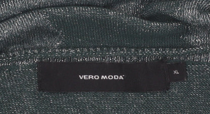 Vero Moda Womens Grey Star Knit Jumper XL Relaxed Fit Pullover