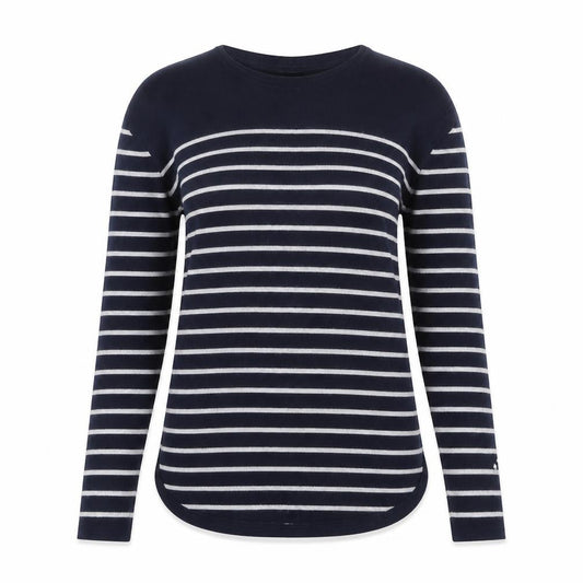 Kenar Women's Navy Striped Merino Wool Jumper XS Long Sleeve