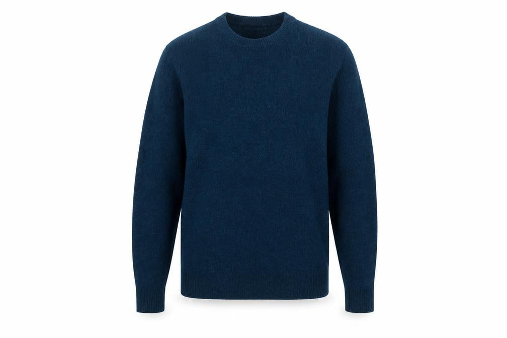 James Pringle Men's Blue Wool Crew Neck Pullover Jumper Size S