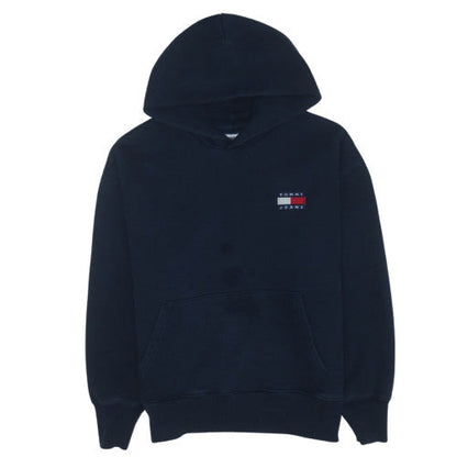 Tommy Jeans Men's Black Cotton Pullover Hoodie Size L