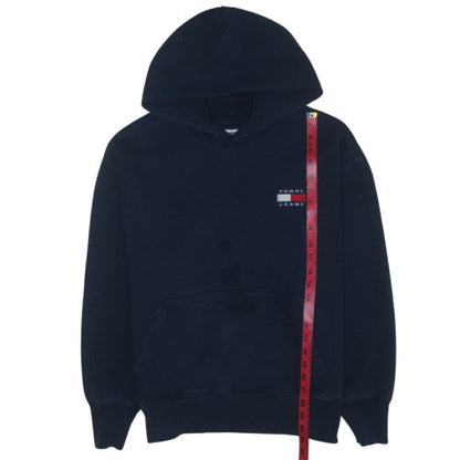 Tommy Jeans Men's Black Cotton Pullover Hoodie Size L
