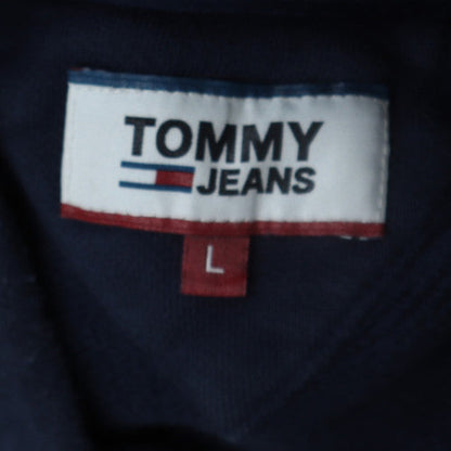 Tommy Jeans Men's Black Cotton Pullover Hoodie Size L