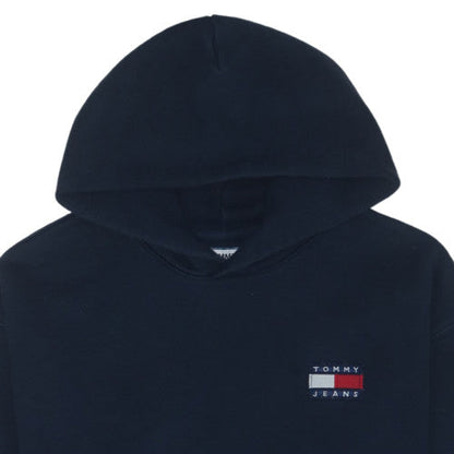 Tommy Jeans Men's Black Cotton Pullover Hoodie Size L