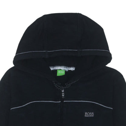 Hugo Boss Men's Black XL Full Zip Hooded Sweatshirt