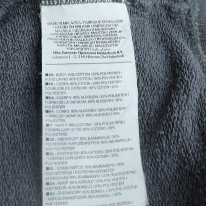 Nike Women’s Blue Full Zip Hoodie Medium Cotton Blend Graphic Print