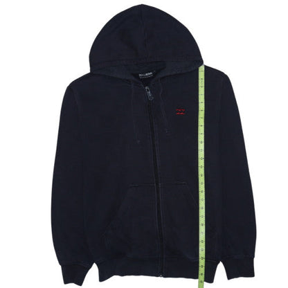 Billabong Men's Black Full Zip Hoodie Size L Regular Fit Cotton Blend