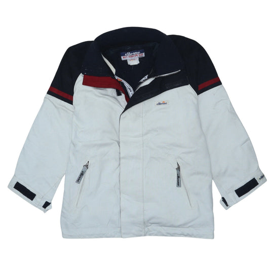 Ellesse Men's White Polyester Mid-Length Outdoor Ski Jacket M