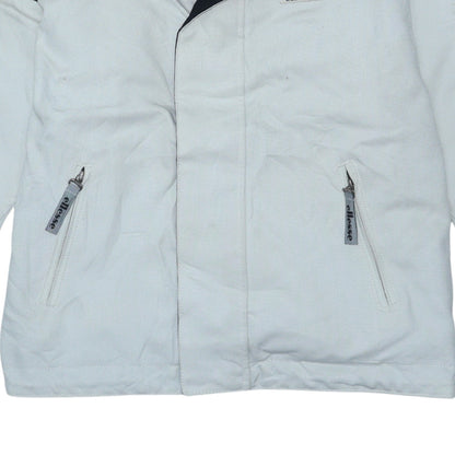 Ellesse Men's White Polyester Mid-Length Outdoor Ski Jacket M