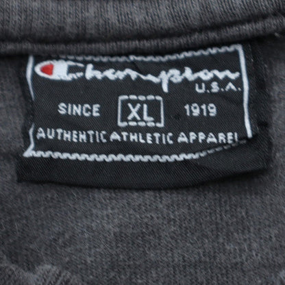 Champion Men's Black XL Crew Neck Short Sleeve Cotton T-Shirt