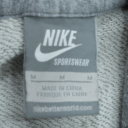 Nike Girls Grey Hoodie M Graphic Pullover 100% Cotton Sportswear
