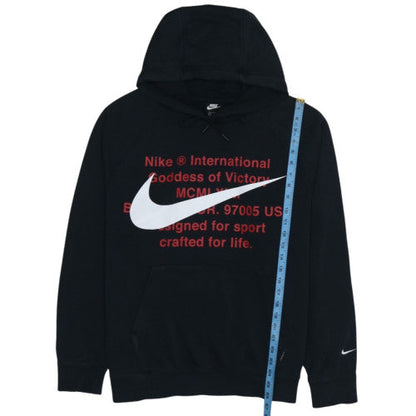 Nike Men's Black 2XL Pullover Hoodie with Logo Print