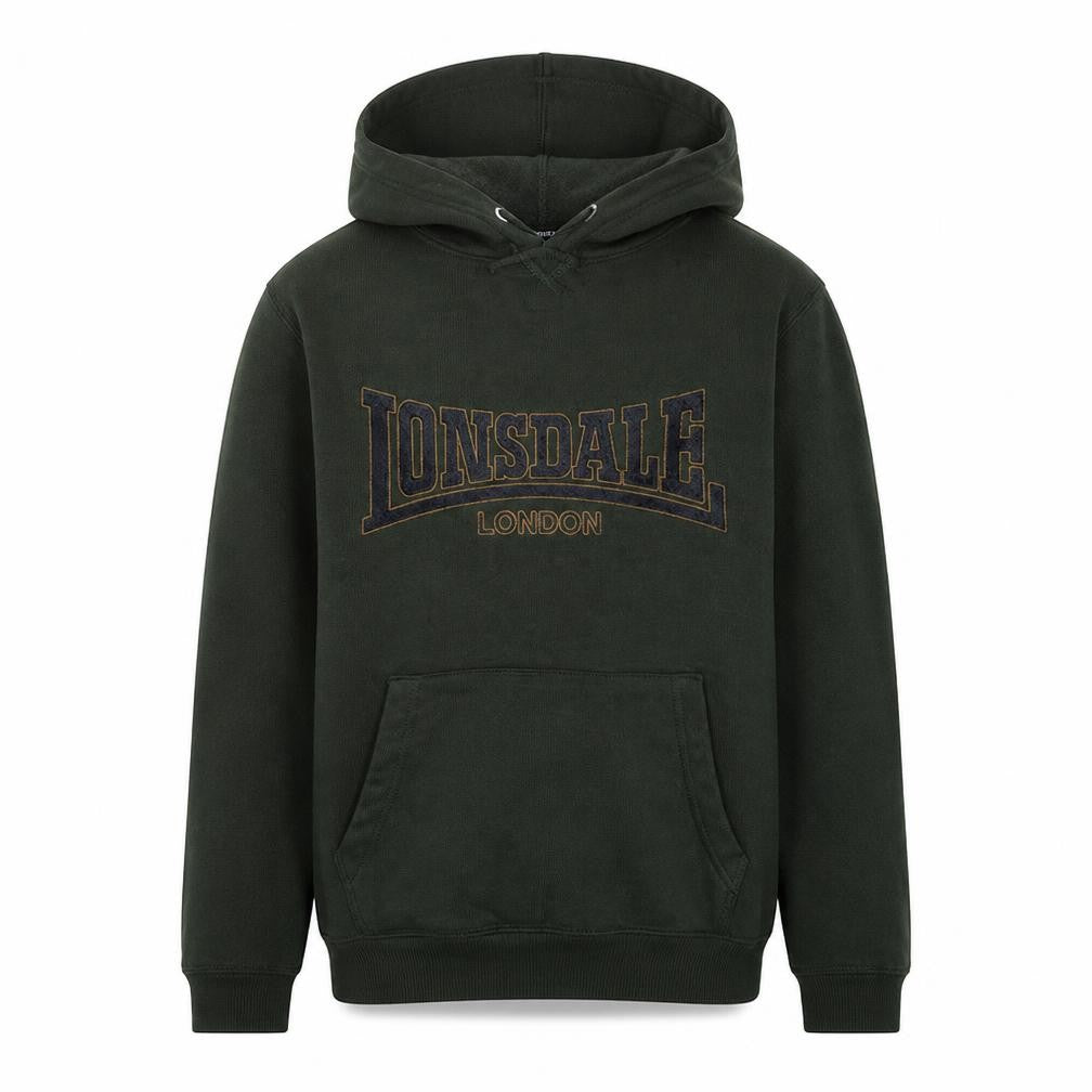 Lonsdale London Mens Green XS Pullover Hoodie with Logo Print