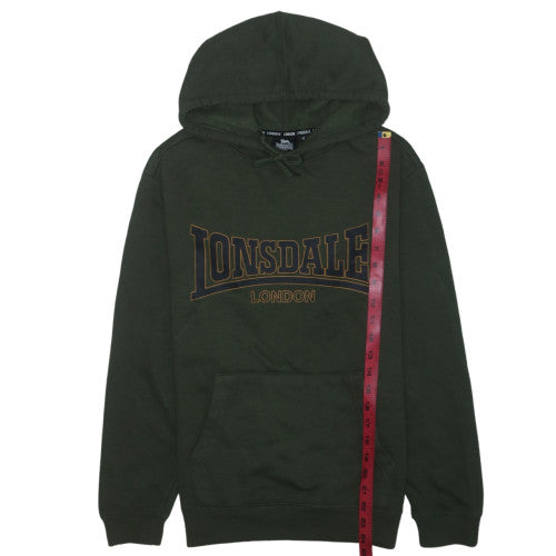 Lonsdale London Mens Green XS Pullover Hoodie with Logo Print