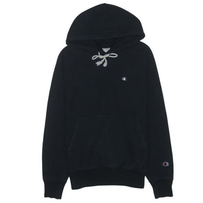 Champion Men's Black Small Pullover Hoodie 84% Cotton 16% Polyester