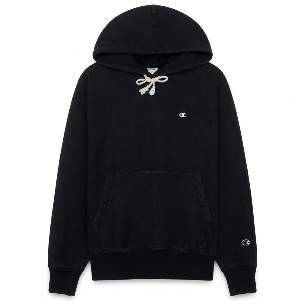 Champion Men's Black Small Pullover Hoodie 84% Cotton 16% Polyester
