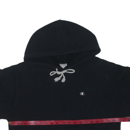 Champion Men's Black Small Pullover Hoodie 84% Cotton 16% Polyester