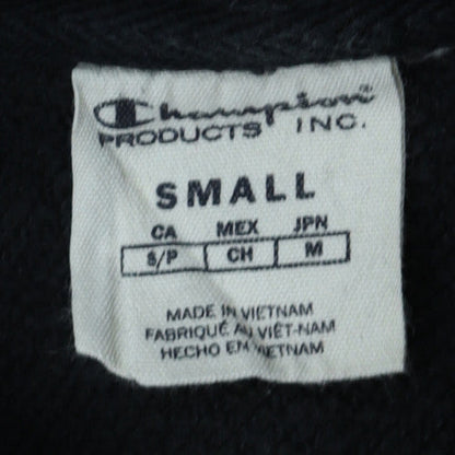 Champion Men's Black Small Pullover Hoodie 84% Cotton 16% Polyester