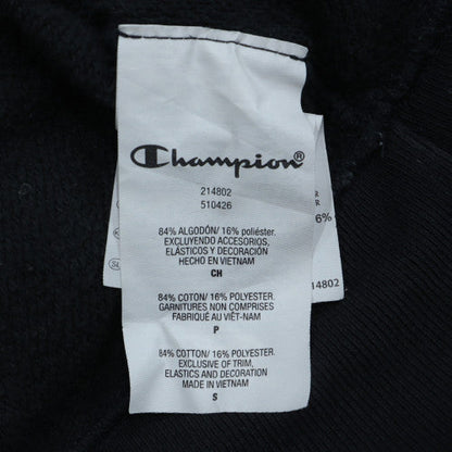 Champion Men's Black Small Pullover Hoodie 84% Cotton 16% Polyester