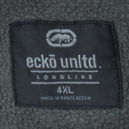 Ecko Unltd Men's Grey Camouflage Full Zip Hoodie 4XL Longline