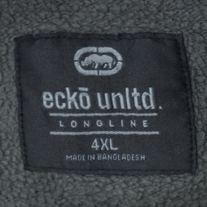 Ecko Unltd Men's Grey Camouflage Full Zip Hoodie 4XL Longline