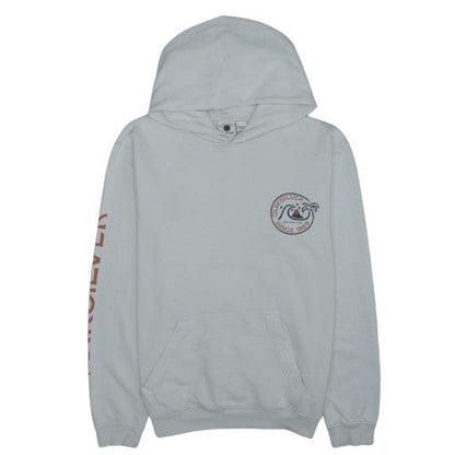 Quiksilver Boys White Pullover Fleece Hoodie 16 Years Graphic Logo