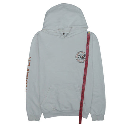Quiksilver Boys White Pullover Fleece Hoodie 16 Years Graphic Logo