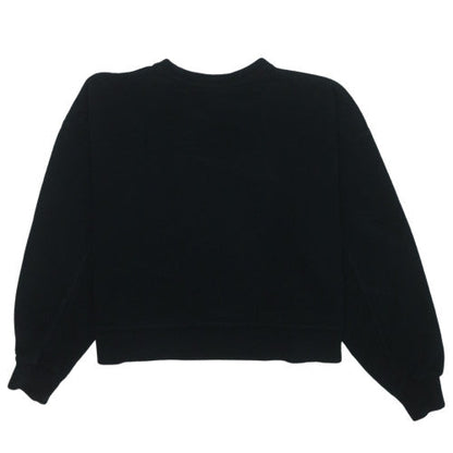Nike Womens Black Dri-FIT Pullover Sweatshirt M Crew Neck Logo