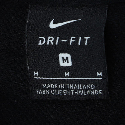 Nike Womens Black Dri-FIT Pullover Sweatshirt M Crew Neck Logo