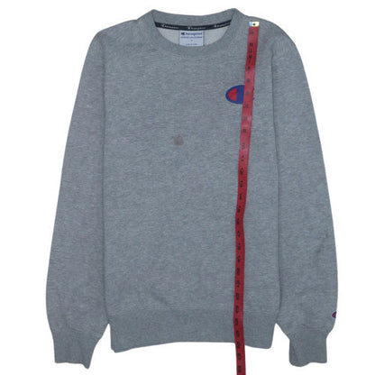 Champion Men's Grey Crew Neck Pullover Sweatshirt Size S Regular Fit