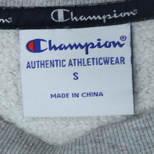 Champion Men's Grey Crew Neck Pullover Sweatshirt Size S Regular Fit