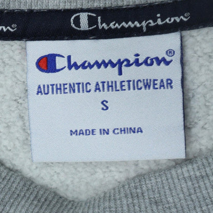 Champion Men's Grey Crew Neck Pullover Sweatshirt Size S Regular Fit