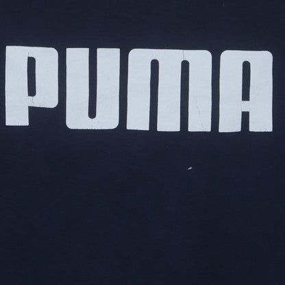 Puma Men's Blue 2XL Crew Neck Logo Pullover Sweatshirt