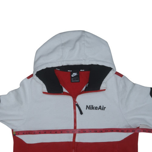 Nike Air Men's Red & White Full Zip Hoodie Size L Sportswear