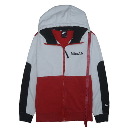 Nike Air Men's Red & White Full Zip Hoodie Size L Sportswear