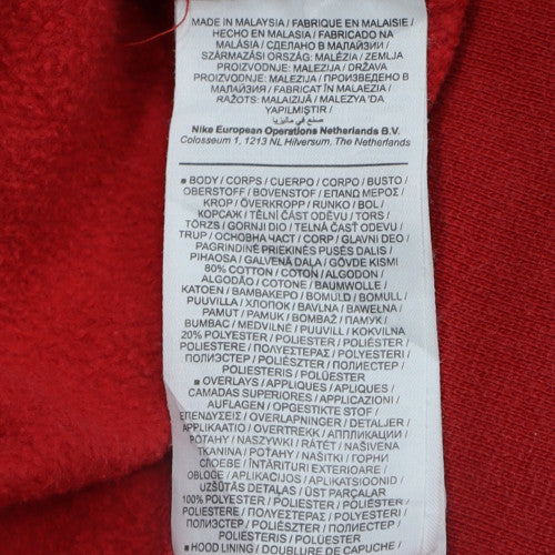 Nike Air Men's Red & White Full Zip Hoodie Size L Sportswear